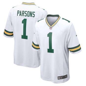 Men's Green Bay Packers #1 Micah Parsons Nike White Game Player Jersey Men's Green Bay Packers #1 Micah Parsons Nike White Game Player Jersey