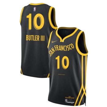 Men's Golden State Warriors #10 Jimmy Butler III Black 2025 City Edition Stitched Basketball Jersey Men's Golden State Warriors #10 Jimmy Butler III Black 2025 City Edition Stitched Basketball Jersey