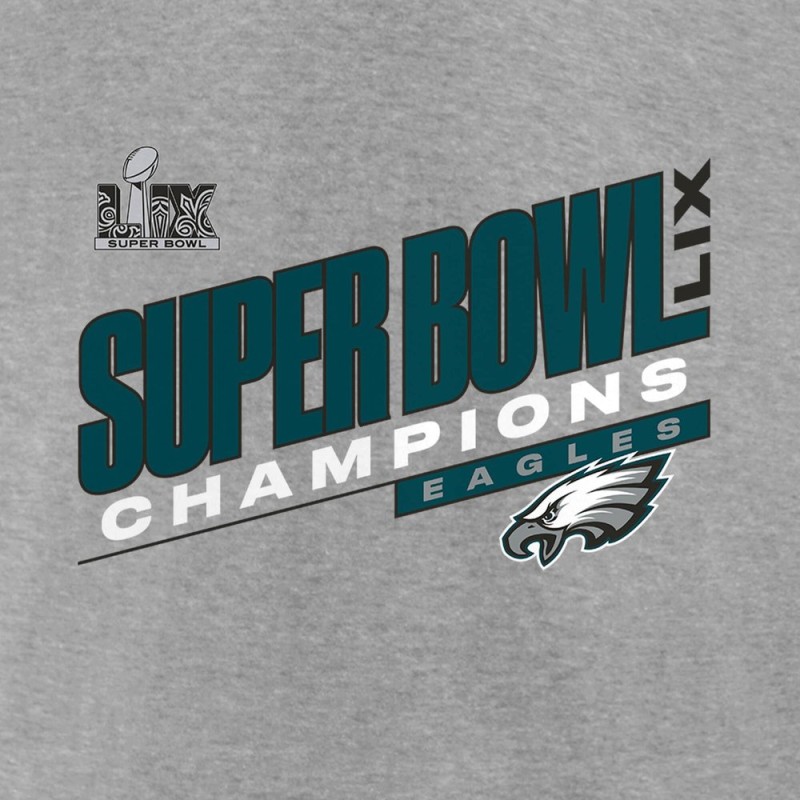 Men's Philadelphia Eagles Heather Gray Super Bowl LIX Champions Big & Tall Counting Points Score T-Shirt Men's Philadelphia Eagles Heather Gray Super Bowl LIX Champions Big & Tall Counting Points Score T-Shirt