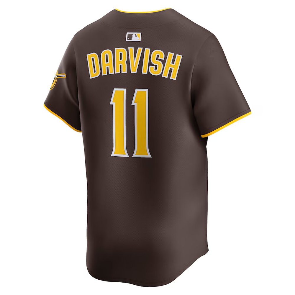 Men's San Diego Padres #11 Yu Darvish Nike Brown Road Limited Player Jersey Men's San Diego Padres #11 Yu Darvish Nike Brown Road Limited Player Jersey