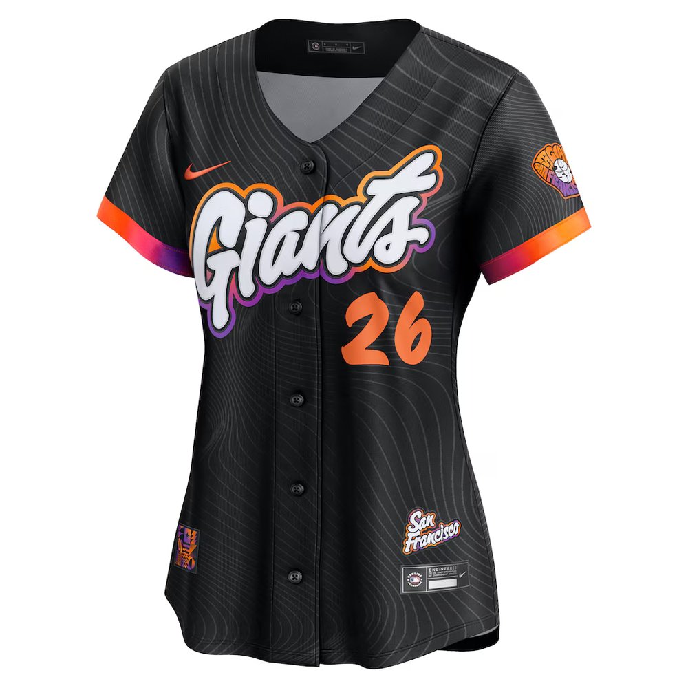 Women's San Francisco Giants #26 Matt Chapman Nike Anthracite 2025 City Connect Limited Jersey