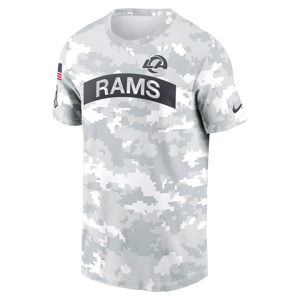 Men's Los Angeles Rams Arctic Camo 2024 Salute To Service Performance T-Shirt Men's Los Angeles Rams Arctic Camo 2024 Salute To Service Performance T-Shirt