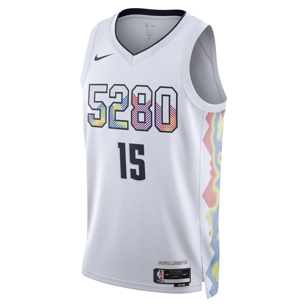 Unisex Denver Nuggets Nikola Jokic White 2024/25 Swingman Player Jersey - City Edition Unisex Denver Nuggets Nikola Jokic White 2024/25 Swingman Player Jersey - City Edition