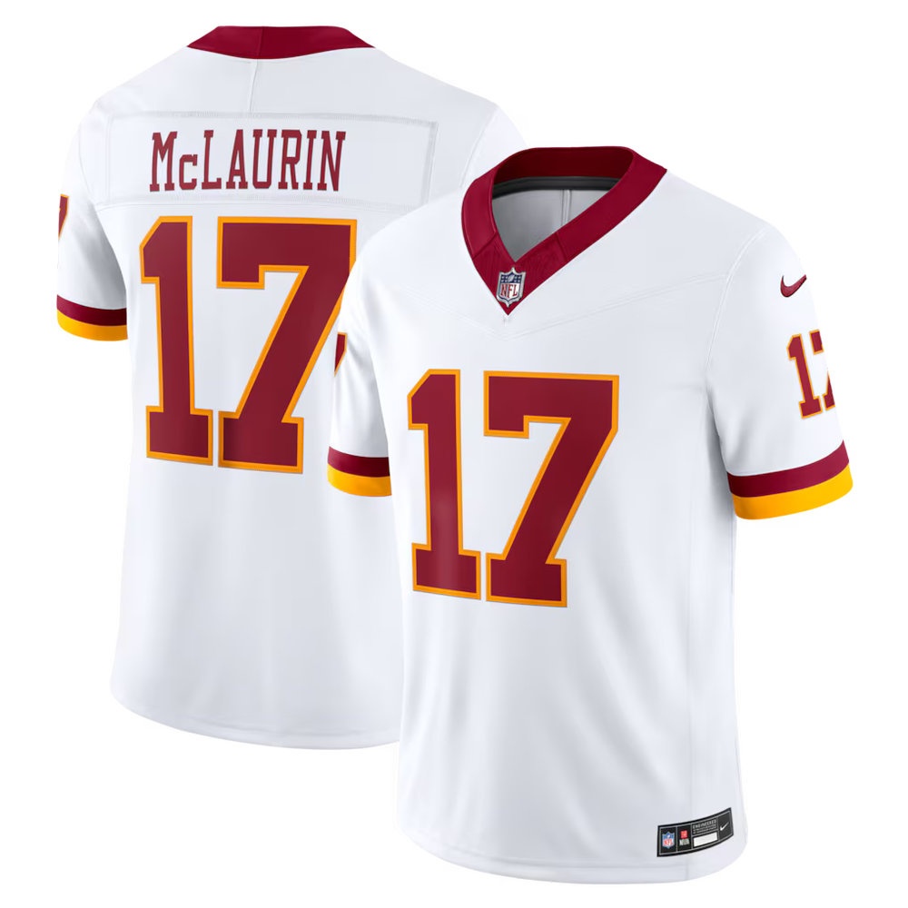 Men's Washington Commanders #17 Terry McLaurin White Super Bowl Era Vapor F.U.S.E. Sewn Down Limited Jersey Men's Washington Commanders #17 Terry McLaurin White Super Bowl Era Vapor F.U.S.E. Sewn Down Limited Jersey