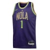 Youth New Orleans Pelicans Zion Williamson Nike Purple 2024/25 Swingman Player Jersey - City Edition