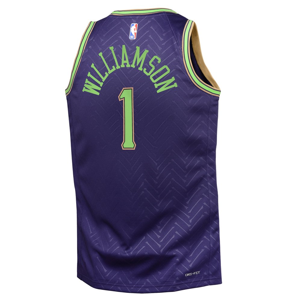 Youth New Orleans Pelicans Zion Williamson Purple 2024/25 Swingman Player Jersey - City Edition Youth New Orleans Pelicans Zion Williamson Purple 2024/25 Swingman Player Jersey - City Edition