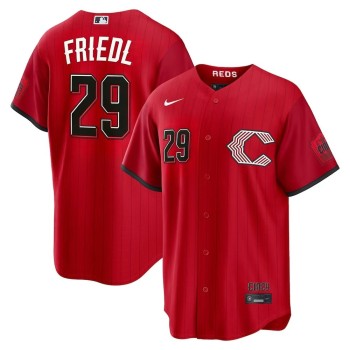 Men's Cincinnati Reds #29 TJ Friedl Red 2026 City Connect Stitched Jersey