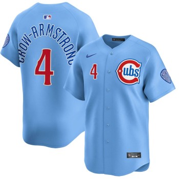 Men's Chicago Cubs #4 Pete Crow-Armstrong 2024/25 Blue 2nd Alternate Limited Stitched Baseball Jersey Men's Chicago Cubs #4 Pete Crow-Armstrong 2024/25 Blue 2nd Alternate Limited Stitched Baseball Jersey