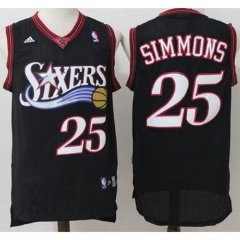 76ers #25 Ben Simmons Black Throwback Stitched NBA Jersey 76ers #25 Ben Simmons Black Throwback Stitched NBA Jersey