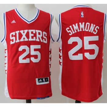 76ers #25 Ben Simmons Red Stitched NBA Jersey 76ers #25 Ben Simmons Red Stitched NBA Jersey