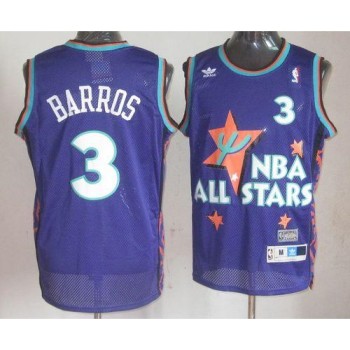 76ers #3 Dana Barros Purple 1995 All Star Throwback Stitched NBA Jersey 76ers #3 Dana Barros Purple 1995 All Star Throwback Stitched NBA Jersey