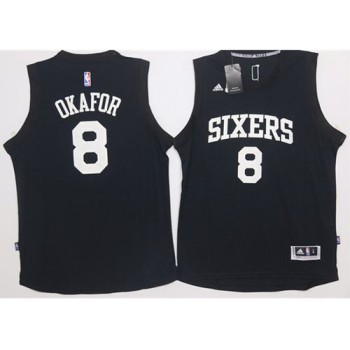76ers #8 Jahlil Okafor Black Fashion Stitched NBA Jersey 76ers #8 Jahlil Okafor Black Fashion Stitched NBA Jersey