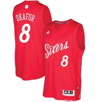 76ers #8 Jahlil Okafor Red 2016-2017 Christmas Day Stitched NBA Jersey 76ers #8 Jahlil Okafor Red 2016-2017 Christmas Day Stitched NBA Jersey
