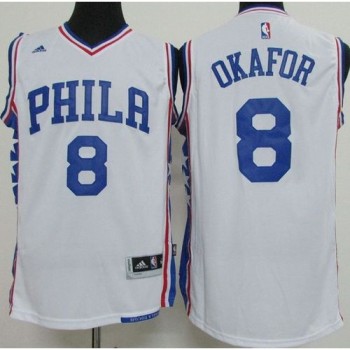 76ers #8 Jahlil Okafor White Stitched NBA Jersey 76ers #8 Jahlil Okafor White Stitched NBA Jersey