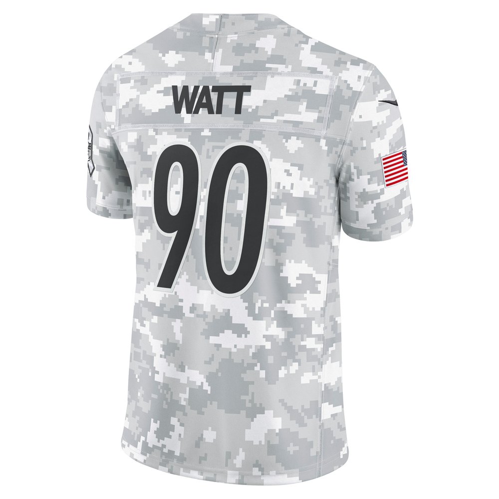 Men's Pittsburgh Steelers T.J. Watt Arctic Camo 2024 Salute to Service Limited Jersey Men's Pittsburgh Steelers T.J. Watt Arctic Camo 2024 Salute to Service Limited Jersey