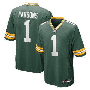 Men's Green Bay Packers #1 Micah Parsons Nike Green Game Player Jersey Men's Green Bay Packers #1 Micah Parsons Nike Green Game Player Jersey