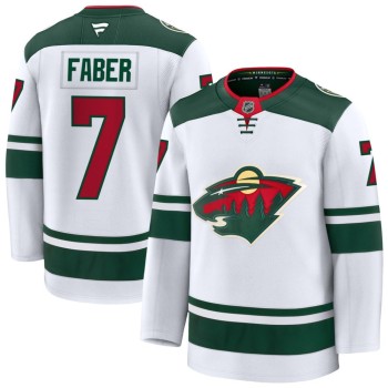 Youth Minnesota Wild #7 Brock Faber White 2025 25th Anniversary Stitched Hockey Jersey