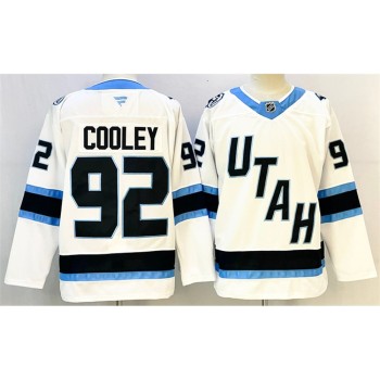 Men's Utah Mammoth #92 Logan Cooley White Stitched Premium Jersey