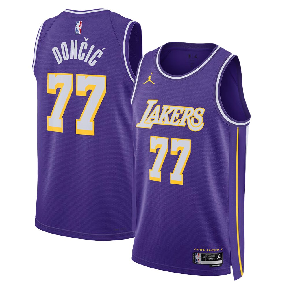 Men's Los Angeles Lakers #77 Luka Doncic Purple 2025/26 Statement Edition Jersey