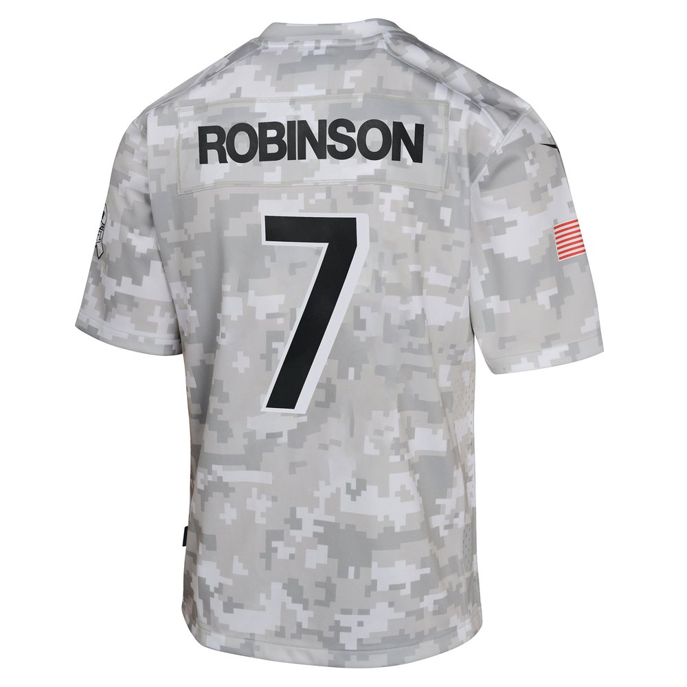 Youth Atlanta Falcons Bijan Robinson Arctic Camo 2024 Salute to Service Game Jersey Youth Atlanta Falcons Bijan Robinson Arctic Camo 2024 Salute to Service Game Jersey
