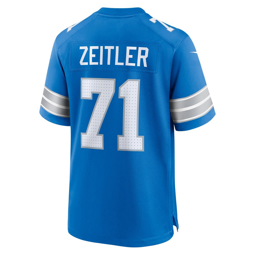 Men's Detroit Lions Kevin Zeitler  Blue Game Jersey Men's Detroit Lions Kevin Zeitler  Blue Game Jersey