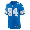 Men's Detroit Lions Mekhi Wingo Nike  Blue Team Game Jersey