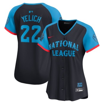 Women's National League Christian Yelich Navy 2024 MLB All-Star Game Limited Player Jersey Women's National League Christian Yelich Navy 2024 MLB All-Star Game Limited Player Jersey