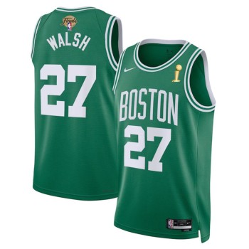 Men's Boston Celtics #27 Jordan Walsh Kelly Green 2024 Finals Champions Icon Edition Stitched Basketball Jersey Men's Boston Celtics #27 Jordan Walsh Kelly Green 2024 Finals Champions Icon Edition Stitched Basketball Jersey