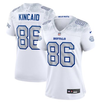 Women's Buffalo Bills #86 Dalton Kincaid White Rivalries Collection Game Jersey Women's Buffalo Bills #86 Dalton Kincaid White Rivalries Collection Game Jersey