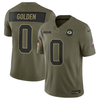Men's Green Bay Packers #0 Matthew Golden Nike Olive 2025 Salute to Service Retired Limited Jersey Men's Green Bay Packers #0 Matthew Golden Nike Olive 2025 Salute to Service Retired Limited Jersey