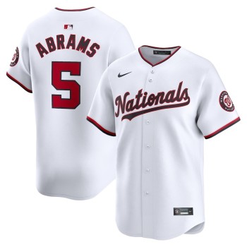 Men's Washington Nationals #5 CJ Abrams White Home Limited Player Jersey