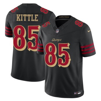 Men's San Francisco 49ers #85 George Kittle Black Rivalries Collection F.U.S.E. Vapor Limited Stitched Jersey Men's San Francisco 49ers #85 George Kittle Black Rivalries Collection F.U.S.E. Vapor Limited Stitched Jersey