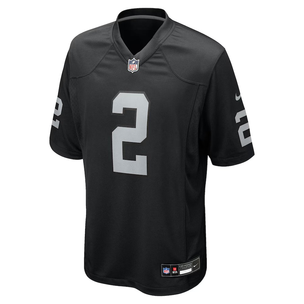 Men's Las Vegas Raiders #2 Ashton Jeanty Nike Black 2025 NFL Draft First Round Pick Game Jersey Men's Las Vegas Raiders #2 Ashton Jeanty Nike Black 2025 NFL Draft First Round Pick Game Jersey