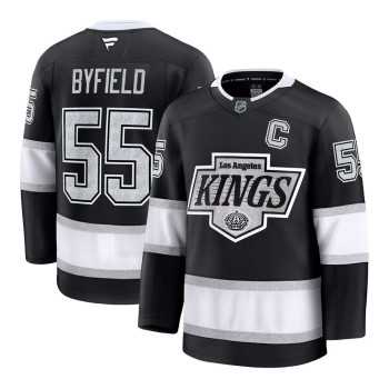 Men's Los Angeles Kings #55 Quinton Byfield Black Home Premium Jersey
