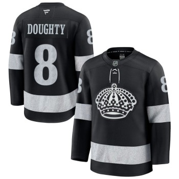Men's Los Angeles Kings #8 Drew Doughty Black Alternate Premium Jersey