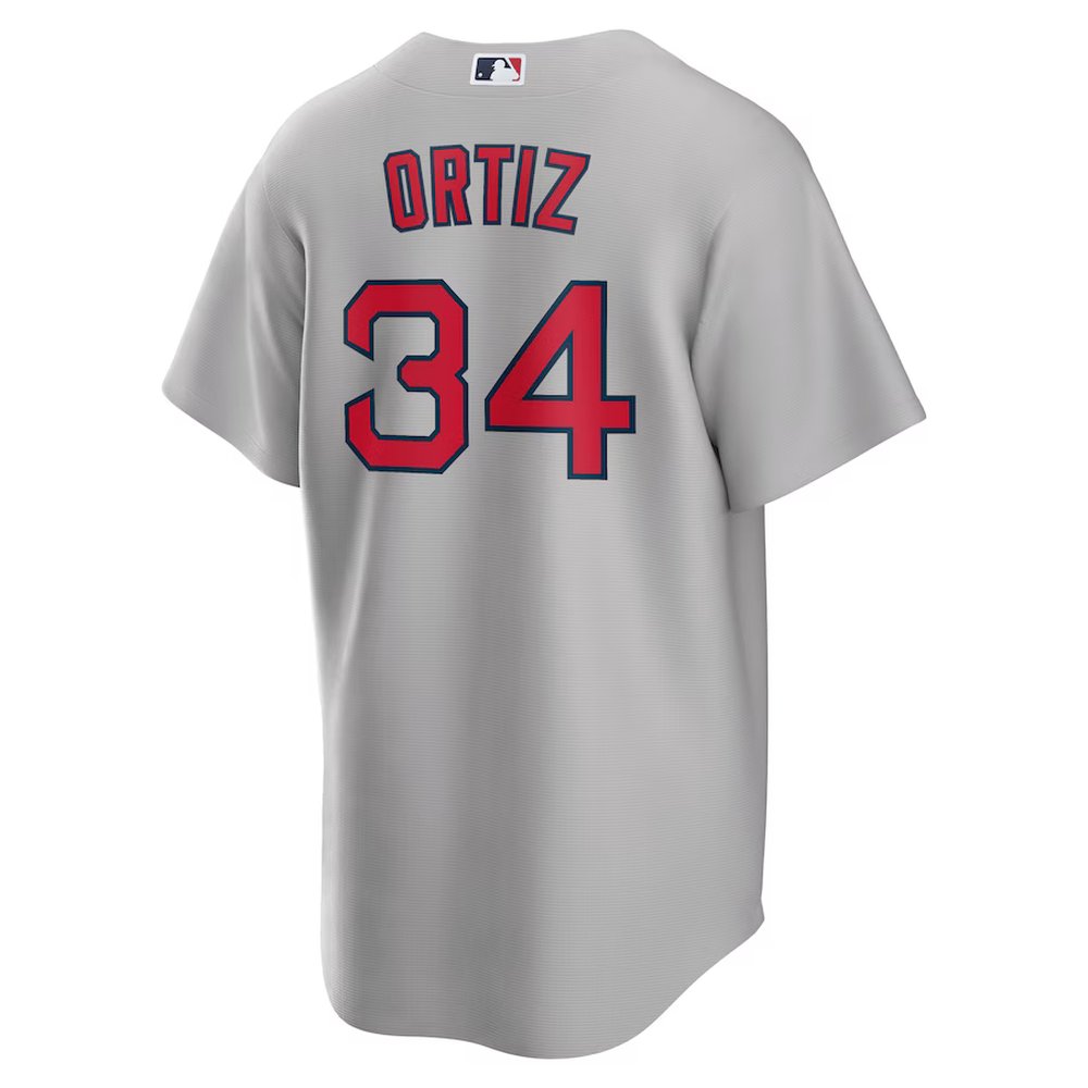 Men's Boston Red Sox #34 David Ortiz Nike Gray Road Replica Player Jersey Men's Boston Red Sox #34 David Ortiz Nike Gray Road Replica Player Jersey