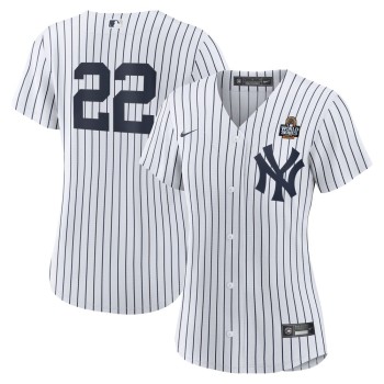 Women's New York Yankees #22 Juan Soto White 2024 World Series Home Replica Player Jersey Women's New York Yankees #22 Juan Soto White 2024 World Series Home Replica Player Jersey