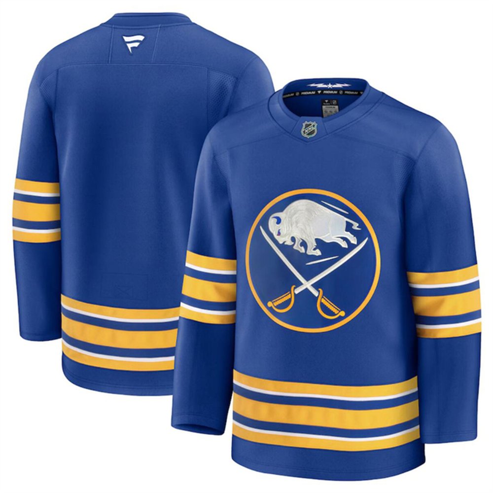 Men's Buffalo Sabres Blank Blue 2024-25 Home Stitched Hockey Premium Jersey