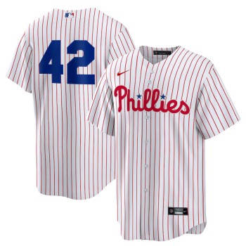Youth Philadelphia Phillies #42 Jackie Robinson Nike White Home 2025 Jackie Robinson Day Replica Jersey