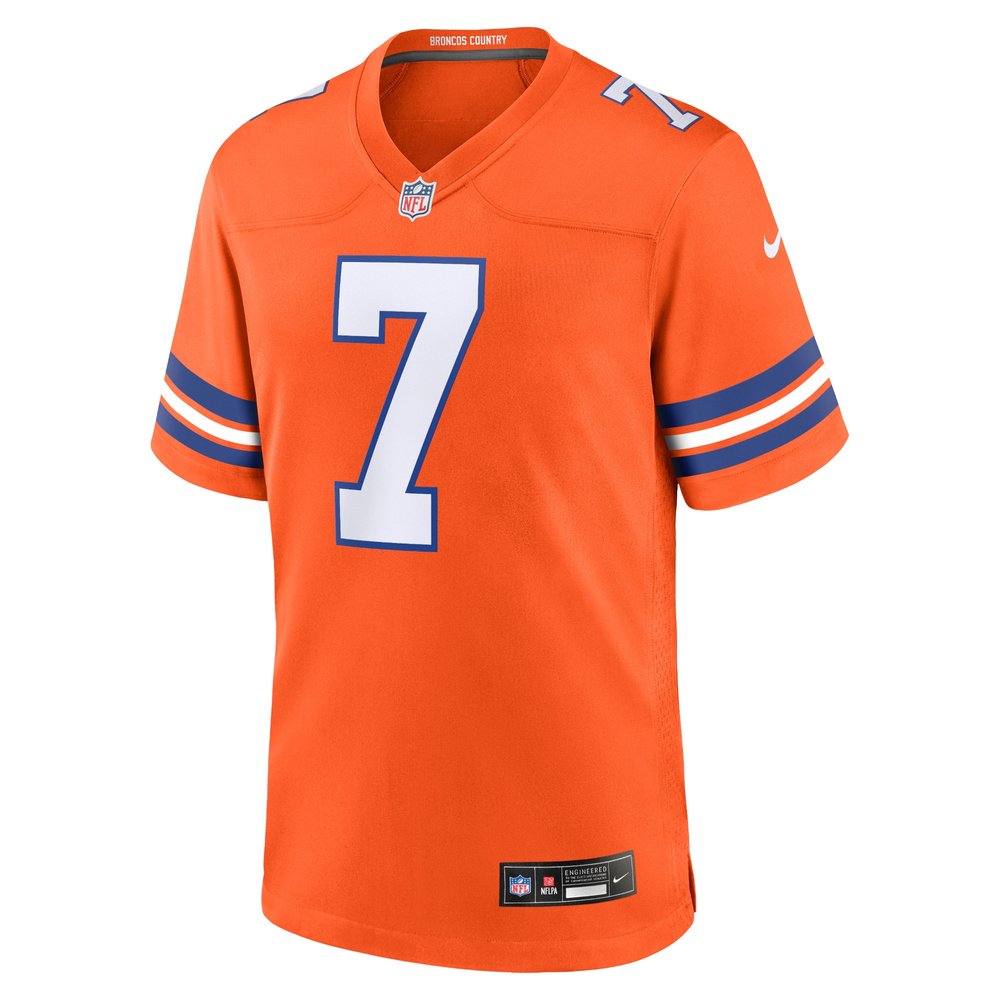 Men's Denver Broncos John Elway Orange Mile High Collection 1977 Throwback Retired Player Game Jersey Men's Denver Broncos John Elway Orange Mile High Collection 1977 Throwback Retired Player Game Jersey