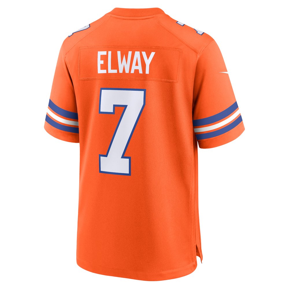Men's Denver Broncos John Elway Orange Mile High Collection 1977 Throwback Retired Player Game Jersey Men's Denver Broncos John Elway Orange Mile High Collection 1977 Throwback Retired Player Game Jersey