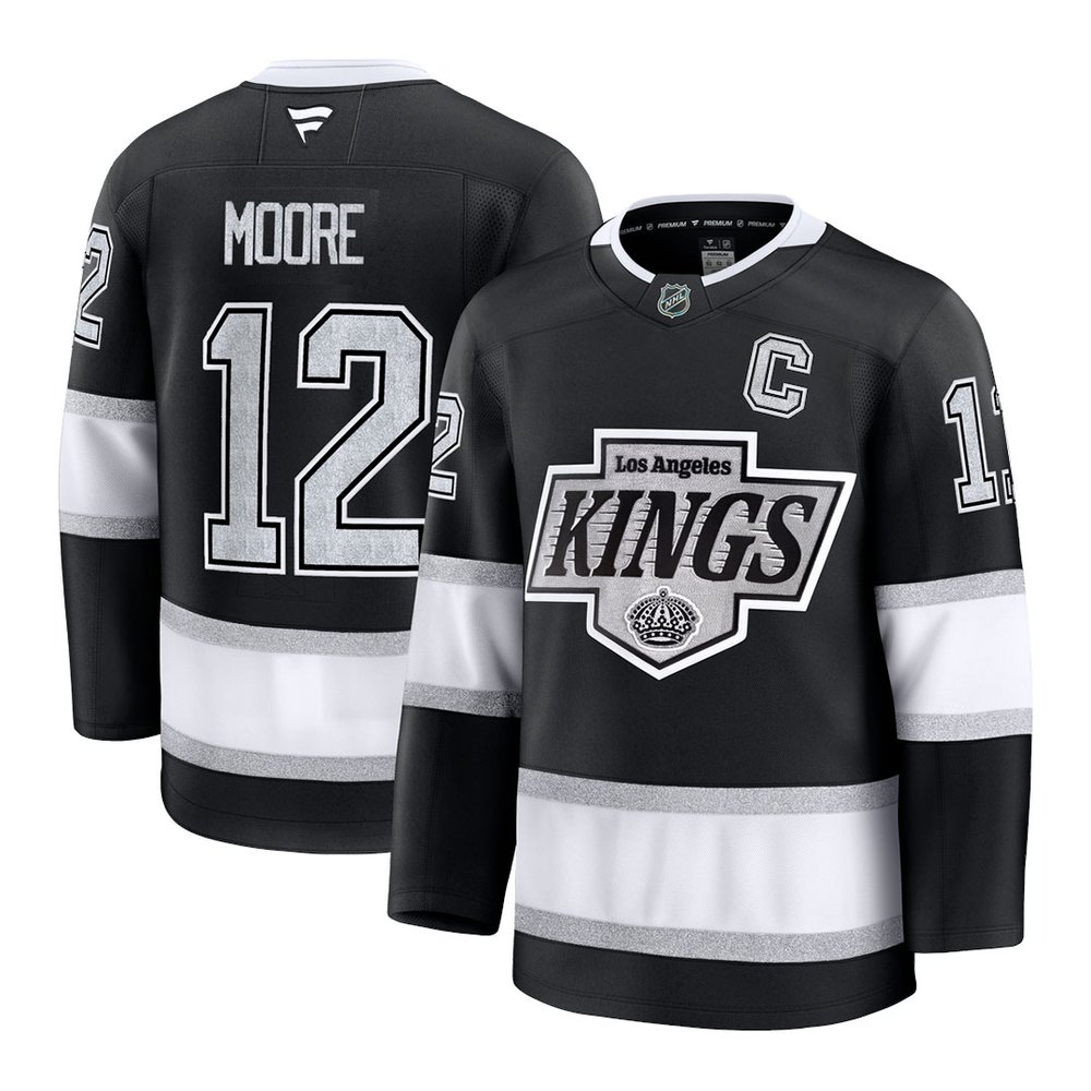 Youth Los Angeles Kings #12 Trevor Moore Black Home Jersey Youth Los Angeles Kings #12 Trevor Moore Black Home Jersey