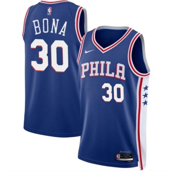 Men's Philadelphia 76ers #30 Adam Bona Royal 2024 Draft Icon Edition Stitched Jersey Men's Philadelphia 76ers #30 Adam Bona Royal 2024 Draft Icon Edition Stitched Jersey
