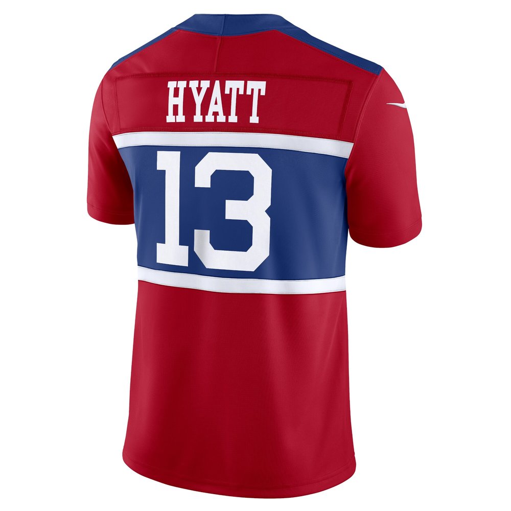 Men's New York Giants Jalin Hyatt Century Red Alternate Vapor F.U.S.E. Limited Jersey Men's New York Giants Jalin Hyatt Century Red Alternate Vapor F.U.S.E. Limited Jersey