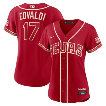 Women's Texas Rangers #17 Nathan Eovaldi Nike Red 2026 City Connect Stadium Jersey