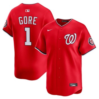 Men's Washington Nationals #1 MacKenzie Gore Red Alternate Limited Player Jersey