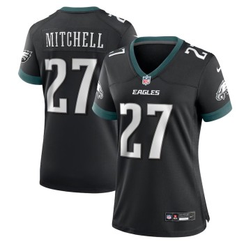 Womens #27 Quinyon Mitchell Midnight Black Philadelphia Eagles Team Game Jersey Womens #27 Quinyon Mitchell Midnight Black Philadelphia Eagles Team Game Jersey