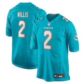 Men's Miami Dolphins #2 Malik Willis Aqua Game Jersey Men's Miami Dolphins #2 Malik Willis Aqua Game Jersey