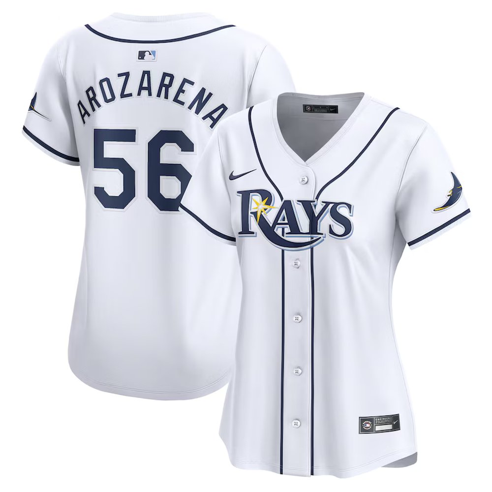Women's Tampa Bay Rays #56 Randy Arozarena White Home Limited Player Jersey