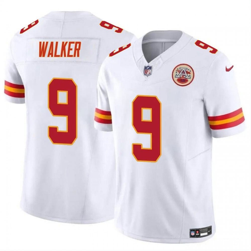 Men's Kansas City Chiefs #9 Kenneth Walker III White Vapor F.U.S.E Limited Jersey